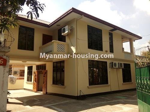 Myanmar real estate - for rent property - No.3803 - A Landed House for rent in Mayangone Township. - view of the building