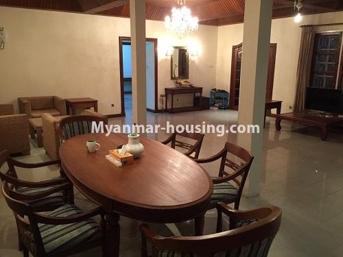 ミャンマー不動産 - 賃貸物件 - No.3809 - Landed house in quiet place near Myanmar Plaza for rent in Bahan! - dining area view
