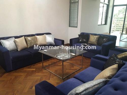 缅甸房地产 - 出租物件 - No.3819 - Standard decorated room for rent in Diamond Crown Condo. - View of the Living room