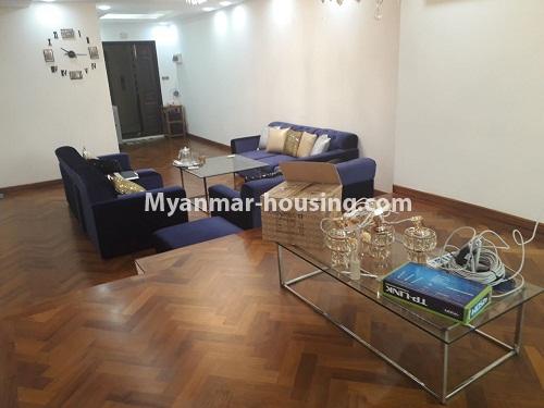缅甸房地产 - 出租物件 - No.3819 - Standard decorated room for rent in Diamond Crown Condo. - View of the living room
