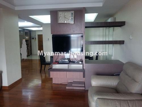 Myanmar real estate - for rent property - No.3820 - Standard decorated room for rent in Royal Yaw Min Gyi Condo - View of the Living room