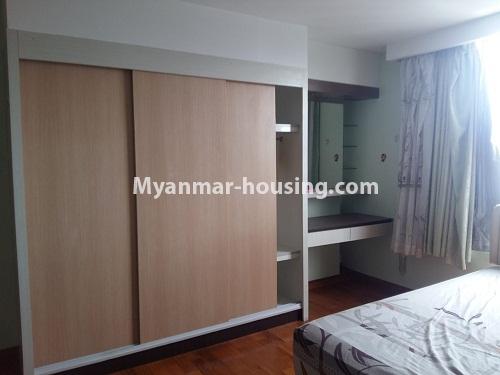 ミャンマー不動産 - 賃貸物件 - No.3820 - Standard decorated room for rent in Royal Yaw Min Gyi Condo - View of the bed room