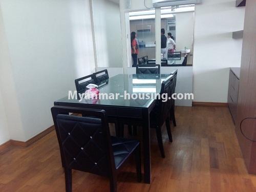 Myanmar real estate - for rent property - No.3820 - Standard decorated room for rent in Royal Yaw Min Gyi Condo - View of Dinning room