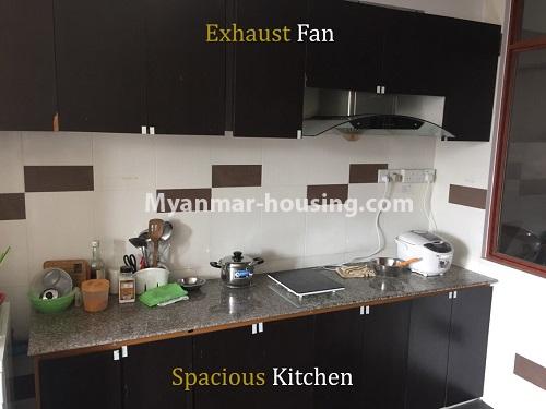 ミャンマー不動産 - 賃貸物件 - No.3838 - Royal Yaw Min Gyi Condominium room with reasonable price for rent in Dagon! - kitchen view