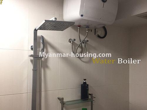 ミャンマー不動産 - 賃貸物件 - No.3838 - Royal Yaw Min Gyi Condominium room with reasonable price for rent in Dagon! - bathroom view