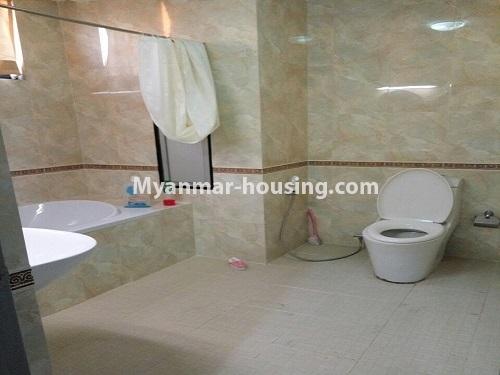 မြန်မာအိမ်ခြံမြေ - ငှားရန် property - No.3840 - မင်္ဂလာတောင်ညွန့်မြို့နယ်တွင် ကွန်ဒိုတိုက်ခန်းငှားရန်ရှိသည်။ bathroom view