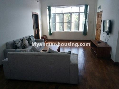 မြန်မာအိမ်ခြံမြေ - ငှားရန် property - No.3840 - မင်္ဂလာတောင်ညွန့်မြို့နယ်တွင် ကွန်ဒိုတိုက်ခန်းငှားရန်ရှိသည်။ another view of living room