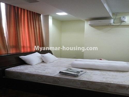 မြန်မာအိမ်ခြံမြေ - ငှားရန် property - No.3840 - မင်္ဂလာတောင်ညွန့်မြို့နယ်တွင် ကွန်ဒိုတိုက်ခန်းငှားရန်ရှိသည်။ master bedroom view