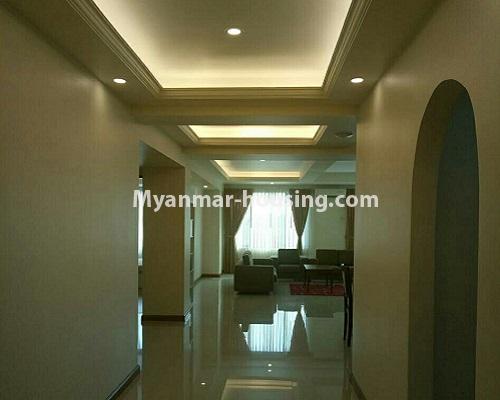 မြန်မာအိမ်ခြံမြေ - ငှားရန် property - No.3843 - ကမာရွတ်မြို့နယ်၊ JL Inya Residence တွင် ကွန်ဒိုခန်းငှားရန် ရှိသည်။different view of living room
