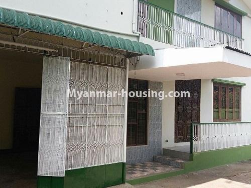Myanmar real estate - for rent property - No.3853 - A two Storey Landed House for rent in South Okklapa Township. - View of the building