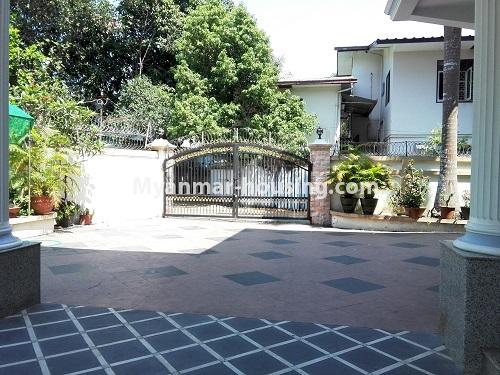 Myanmar real estate - for rent property - No.3861 - A Two storey landed house for rent in Dagon Township - View of the Compound