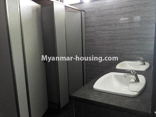 Myanmar real estate - for rent property - No.3867 - Office Room for rent is available in Kamaryut Township. - View of the Toilet room