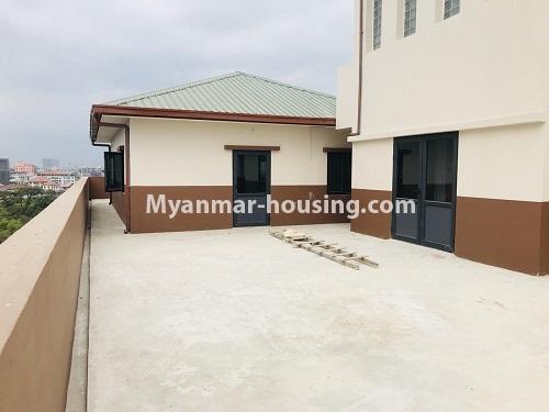 Myanmar real estate - for rent property - No.3870 - 8 Storeys landed house for rent in Pazundaung Township. - View of Balcony