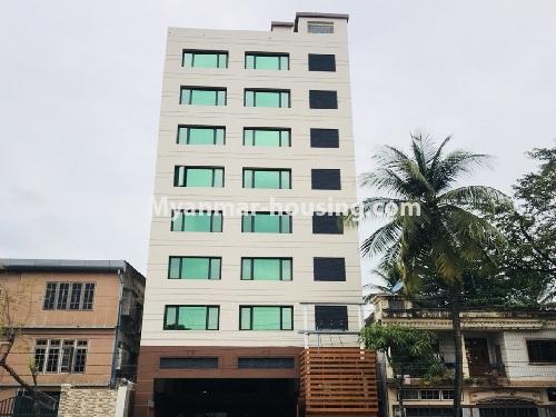 Myanmar real estate - for rent property - No.3870 - 8 Storeys landed house for rent in Pazundaung Township. - View of the Building