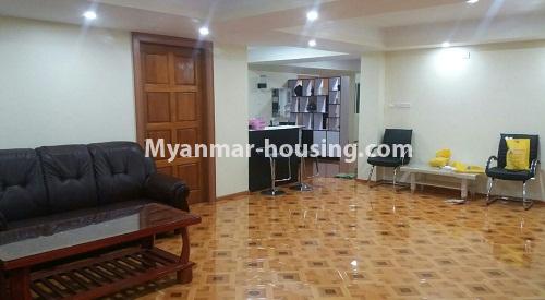 Myanmar real estate - for rent property - No.3872 - Good and wide space room for rent in River View Point Condo - View of the living room