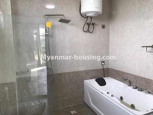 Myanmar real estate - for rent property - No.3878 - Excellent condo room for rent in Mayangone Township. - View of the bathroom