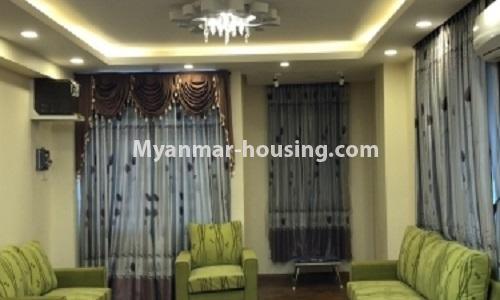 မြန်မာအိမ်ခြံမြေ - ငှားရန် property - No.3886 - စမ်းချောင်းမြို့နယ်တွင် အခန်းကောင်းတစ်ခန်းဌားရန် ရှိပါသည်။View of the Living room