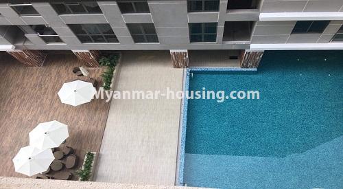မြန်မာအိမ်ခြံမြေ - ငှားရန် property - No.3896 - Hill Top ကွန်ဒိုတွင် အခန်းကောင်းဌားရန် ရှိသည်။Pool View