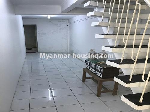 Myanmar real estate - for rent property - No.3904 - Ground floor for shop or office for rent in Bahan! - stairs view to the upstairs