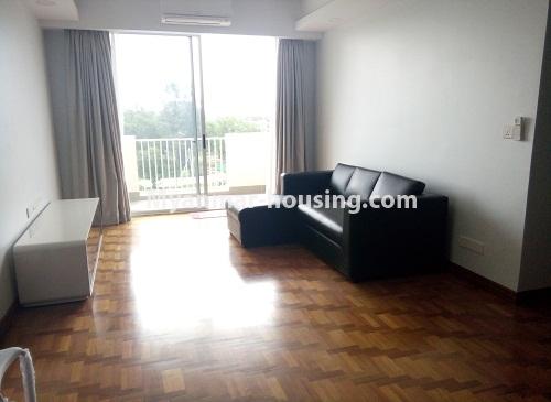 မြန်မာအိမ်ခြံမြေ - ငှားရန် property - No.3911 - သန်လျင် ကြယ်စင်အိမ်ရာတွင် ကွန်ဒိုအခန်းငှားရန်ရှိသည်။View of the Living room