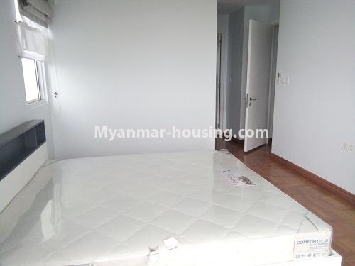 မြန်မာအိမ်ခြံမြေ - ငှားရန် property - No.3911 - သန်လျင် ကြယ်စင်အိမ်ရာတွင် ကွန်ဒိုအခန်းငှားရန်ရှိသည်။View of the bed room