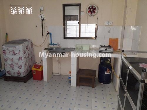 မြန်မာအိမ်ခြံမြေ - ငှားရန် property - No.3916 - ရန်ကင်းမြို့နယ်တွင် တိုက်ခန်းတစ်ခန်း ဌားရန် ရှိပါသည်။View  of Kitchen room