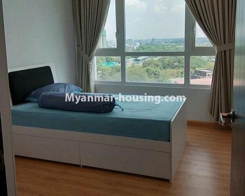 缅甸房地产 - 出租物件 - No.3920 - Decorated condo room for rent in G.E.M.S Hlaing! - bedroom 2 view