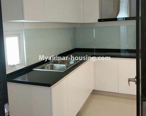 缅甸房地产 - 出租物件 - No.3920 - Decorated condo room for rent in G.E.M.S Hlaing! - kitchen view