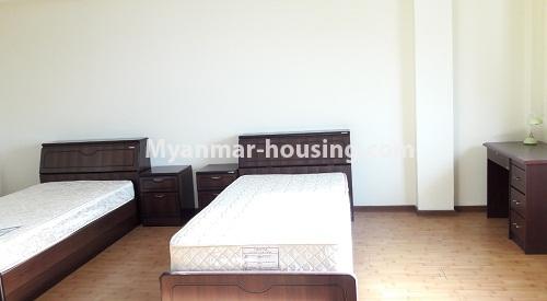 မြန်မာအိမ်ခြံမြေ - ငှားရန် property - No.3924 - မိုးစန္ဒာကွန်ဒိုတွင် အခန်းကောင်းဌားရန်ရှိသည်။ View of the Bed room
