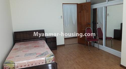 မြန်မာအိမ်ခြံမြေ - ငှားရန် property - No.3924 - မိုးစန္ဒာကွန်ဒိုတွင် အခန်းကောင်းဌားရန်ရှိသည်။ View of the bed room