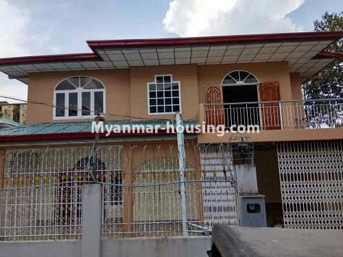 Myanmar real estate - for rent property - No.3926 - A landed House for rent in Kamaryut Township. - Front view