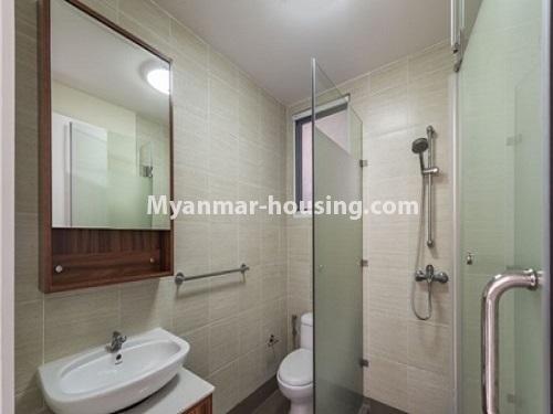 Myanmar real estate - for rent property - No.3934 - Star City Condo room with views for rent in Thanlyin! - bathroom
