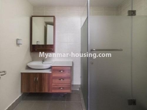 Myanmar real estate - for rent property - No.3934 - Star City Condo room with views for rent in Thanlyin! - bathroom