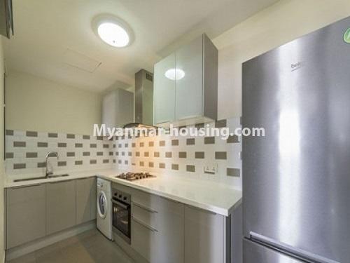 Myanmar real estate - for rent property - No.3934 - Star City Condo room with views for rent in Thanlyin! - kitchen 