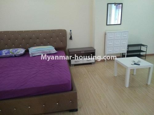 Myanmar real estate - for rent property - No.3935 - Apartment for rent in Downtown. - bed area