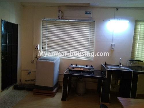 Myanmar real estate - for rent property - No.3935 - Apartment for rent in Downtown. - kitchen area
