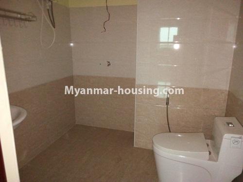 Myanmar real estate - for rent property - No.3936 - Good room for rent in Moe Myint San Condo. - View of the Toilet and Bathroom