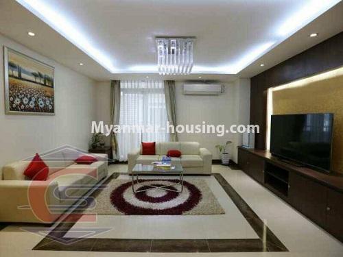 မြန်မာအိမ်ခြံမြေ - ငှားရန် property - No.3941 - Golden Parami Condo တွင် အခန်းကောင်းဌားရန် ရှိပါသည်။View of the Living room