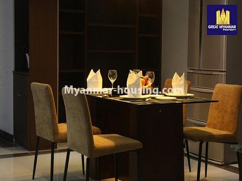 မြန်မာအိမ်ခြံမြေ - ငှားရန် property - No.3941 - Golden Parami Condo တွင် အခန်းကောင်းဌားရန် ရှိပါသည်။View of Dinning room