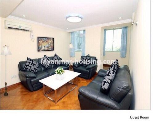 မြန်မာအိမ်ခြံမြေ - ငှားရန် property - No.3946 - ပုလဲကွန်ဒိုတွင် အခန်းကောင်းဌားရန်တစ်ခန်း ဌားရန် ရှိပါသည်။View of the Living room