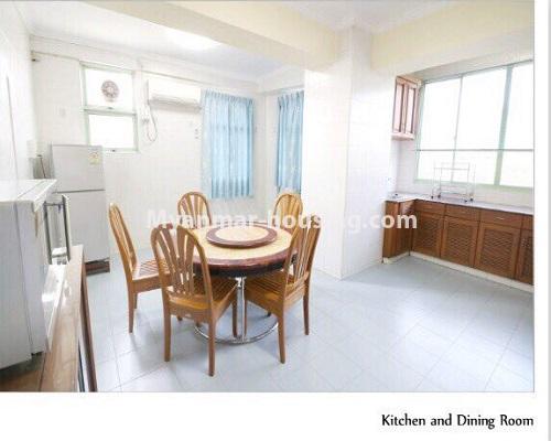 မြန်မာအိမ်ခြံမြေ - ငှားရန် property - No.3946 - ပုလဲကွန်ဒိုတွင် အခန်းကောင်းဌားရန်တစ်ခန်း ဌားရန် ရှိပါသည်။View of Dinning room