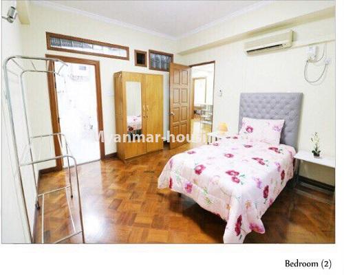 မြန်မာအိမ်ခြံမြေ - ငှားရန် property - No.3946 - ပုလဲကွန်ဒိုတွင် အခန်းကောင်းဌားရန်တစ်ခန်း ဌားရန် ရှိပါသည်။View of the bed room