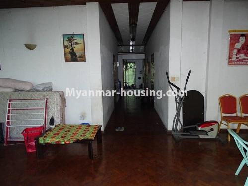 Myanmar real estate - for rent property - No.3947 - Three storey landed house for office in 7 mile, Mayangone! - hall way to kitchen