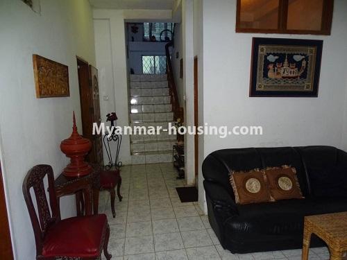 Myanmar real estate - for rent property - No.3947 - Three storey landed house for office in 7 mile, Mayangone! - stairs view to upstairs