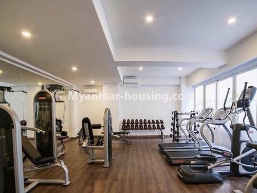 မြန်မာအိမ်ခြံမြေ - ငှားရန် property - No.3951 - ရန်ကင်းတွင် ကွန်ဒိုတိုက်ခန်းကောင်းငှါးရန်ရှိသည်။gym view