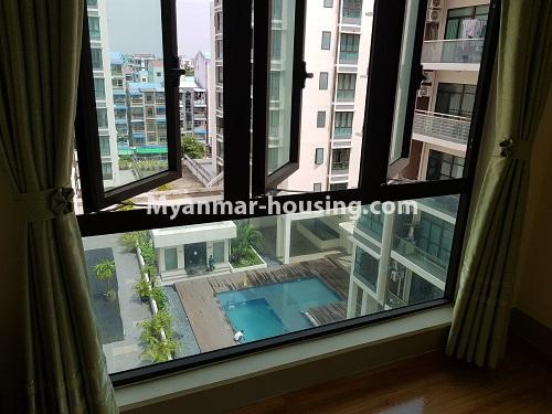 ミャンマー不動産 - 賃貸物件 - No.3952 - Luxurary room for rent in Malikha Condo - View of the room