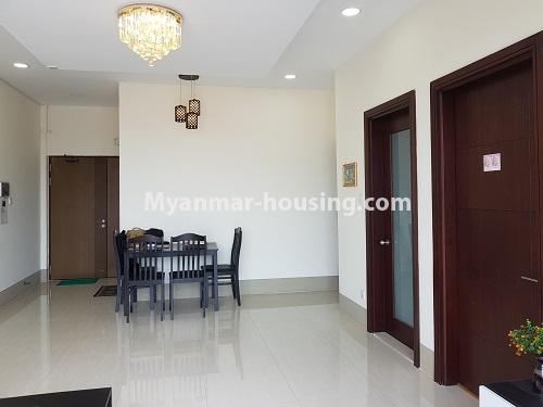 缅甸房地产 - 出租物件 - No.3952 - Luxurary room for rent in Malikha Condo - view of dinning room