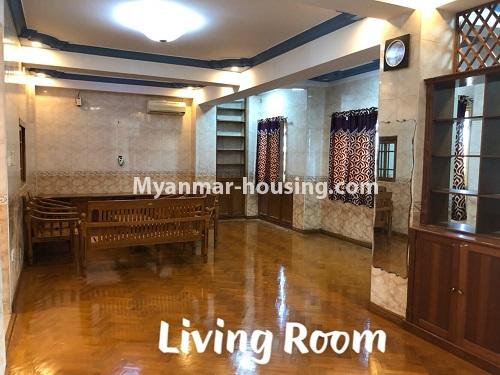 缅甸房地产 - 出租物件 - No.3957 - Specious Condo room for rent in Downtown. - living room