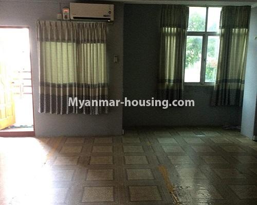 Myanmar real estate - for rent property - No.3964 - Condo room for rent in Bo Aung Kyaw Towner. - living room view