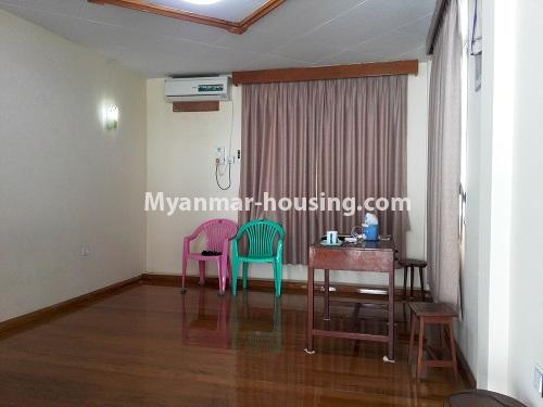 Myanmar real estate - for rent property - No.3970 - Landed House near Junction 8, Mayangone! - downstaris living rooom view